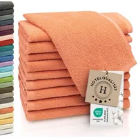 ZOLLNER Gästehandtuchset 10-tlg. orange