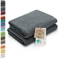 ZOLLNER Handtuchset 70 x 140 cm grau 2 St.