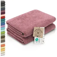 ZOLLNER Handtuchset 70 x 140 cm altrosa 2 St.