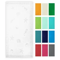 ZOLLNER Strandtuch 100 x 200 cm weiß