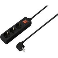 Sygonix SY-4890988 Steckdosenleiste mit Schalter Schwarz Schutzkontakt 1 St.