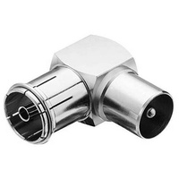 Conecto Antennen-Adapter, 90° Winkel-Adapter, IEC-Stecker auf IEC-Buchse, Adapter zum