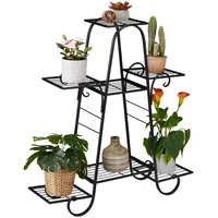 Relaxdays Blumentreppe Metall, Vintage, HxBxT: 83 x 75 x