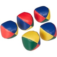 Relaxdays Jonglierbälle 5er Set, Profis, Anfänger, Juggling Balls weich,
