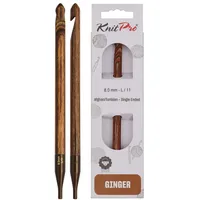KnitPro Ginger Afghanische/Tunesische Häkelnadel | 8mm