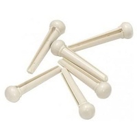 FireAndStone GEWA Stegstecker/Bridgepin weiß mit Abalone-Punkt, Kunststoff PVC, 6