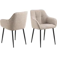 Actona GROUP Armlehnstuhl Brenda beige 2er (Set, 2 st),