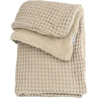 Meyco Babydecke Waffel Teddy Sand, Hellbraun