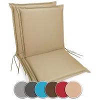 Sunnypillow Gartenstuhlauflagen Niedriglehner 100 x 50 (2er Set) -