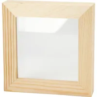 Creativ Company 3D-Rahmen aus Holz, Beige, 12,3 x 12,3