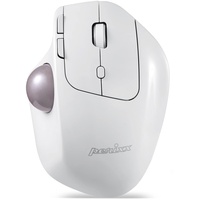 Perixx PERIMICE-720 W, Bluetooth ergonomische Trackball Maus, schnurlos, Weiß