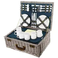 Smak Picknickkorb für 6 Personen 40 teiliges Set Weide