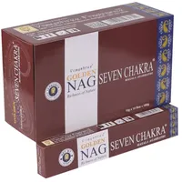 Saraswati Räucherstäbchen Vijayshree "Golden Nag 7 Chakra" 15gr.
