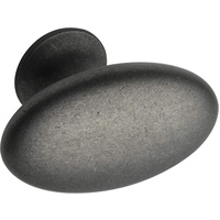 Furnipart Möbelknopf Simple Breite 60mm - ovaler Möbelknauf, Zinkdruckguss