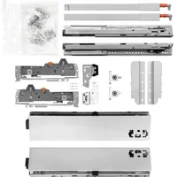 Vasalat BLUM Schubladenschienen TANDEM-Höhe 83 mit Reling 195mm 20kg,