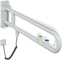 Hewi Stützklappgriff „Serie 801 E-Dreh-Stützklappgriff 801.50.50098 700 mm, signalweiß,