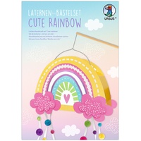 Ursus 18810099F - Laternen Bastelset, Cute Rainbow, ca. 21,8