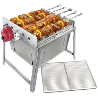 Rambo Mangal Grill Set aus Edelstahl mit Motor und