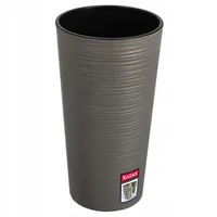 Kadax Bio-Blumentopf, mit Einlage, Pflanzkübel, 25 cm, Grau