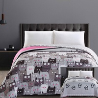 DecoKing 32329 Tagesdecke 170x210 cm Mikrofaser Bettüberwurf Steppung zweiseitig