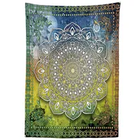 ABAKUHAUS Ethnisch Tischdecke, Mandala Boho, Schmutzabweisend Pflegeleicht Waschbar Druck