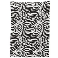 ABAKUHAUS Schwarz-Weiss Tischdecke, Wilde Zebra-Linien, Schmutzabweisent mit Modernster Druck