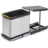 Emuca INOX Abfallsorter 24 Liter Abfallvolumen (2x 12 Liter)