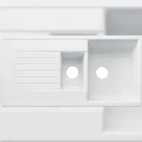 Blanco Zia 6 S links Einbau von Oben softweiß