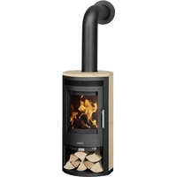 Justus Kaminofen Baltrum D 2.0 Sandstein Stahl schwarz 5,5