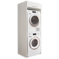 Laundreezy Hochschrank Asiago10 Holzoptik Weiß