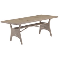 CASARIA Polyrattan Gartentisch 190x90x75cm WPC