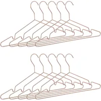 Relaxdays 100 x Kleiderbügel roségold, Kupfer
