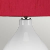 Elstead Lighting Textil-Tischlampe Isla nickel poliert/rot