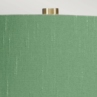 Elstead Lighting Textil-Tischlampe Isla messing antik/grün