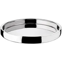 Edzard Tablett Richmond, rund, Edelstahl hochglanzpoliert, Durchmesser 55 cm