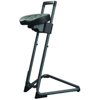 Stier Stehhilfe mit Stahlgestell schwarz Sitzhöhe 600-850 mm PU-Sitz