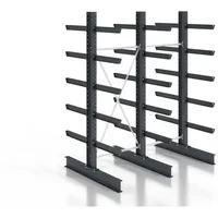 Stier Kragarmregal schraubbar doppelseitig 2 Felder mit 5 Ebenen