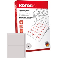 KORES Universal-Etiketten, 210 x 148.5 mm, 100 Blatt, weiß,
