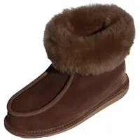 Hollert Lammfell Hausschuhe Adam - Schuhgröße: 42 Farbe: Braun
