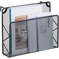 Relaxdays Zeitschriftenhalter Wand, Zeitungsablage hängend, Wandkorb, HBT 28x35,5x10 cm,