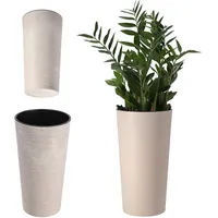 Kadax Blumentopf mit Holzspänen, eleganterübertopf, 30 cm, creme -
