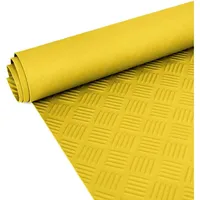 ANRO Gummimatte Premium Bodenmatte Bodenbelag TPE Riffelblech gelb Breite