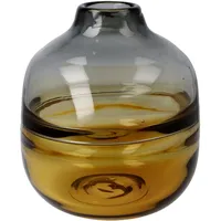 GOEBEL Vase, Glas, Braun, 16,5x16,5x19 cm