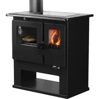 Verso EEK A+ Premium-Holzherd, Beistellherd CS INOX links (Cerankochfeld