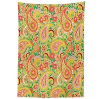 ABAKUHAUS Paisley Tischdecke, Bunte Weinlese, Pflegeleicht Waschbar Schmutzabweisend und