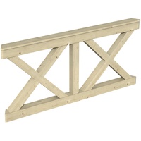 SKANHOLZ SKAN Holz Brüstung Andreaskreuz 180 x 84 cm,