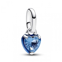 Pandora ME Blaues Chakra Herz Mini-Charm-Anhänger aus Sterlin Silber