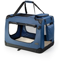 LIONTO Hundetransportbox faltbar & blau L