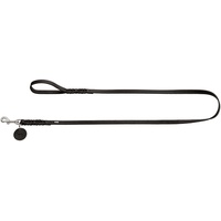 Hunter Führleine Solid Education schwarz Leder, geflochten, robust, weich,