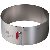 LARES Kuchenring/Tortenring mit Klemmhebel - 18-30cm Ø, 10cm hoch